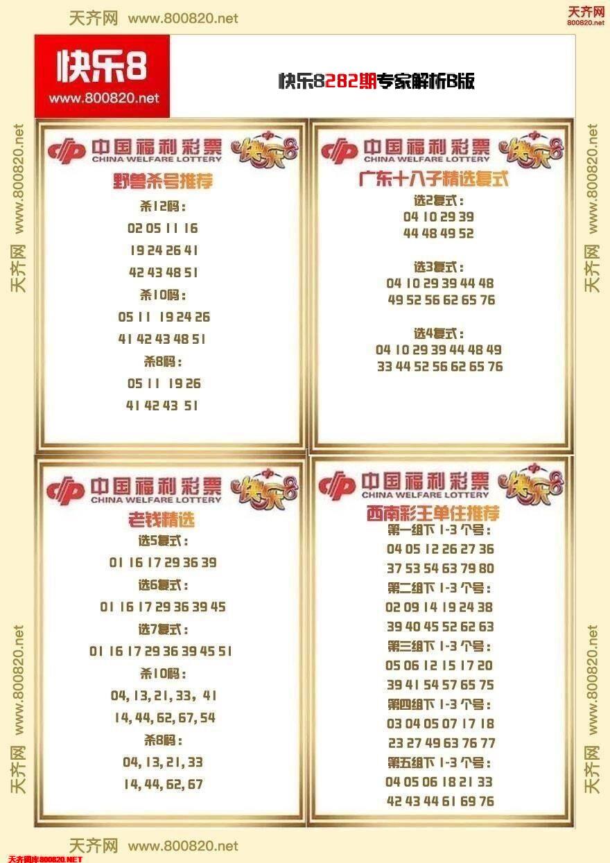 快乐8专家解析B版