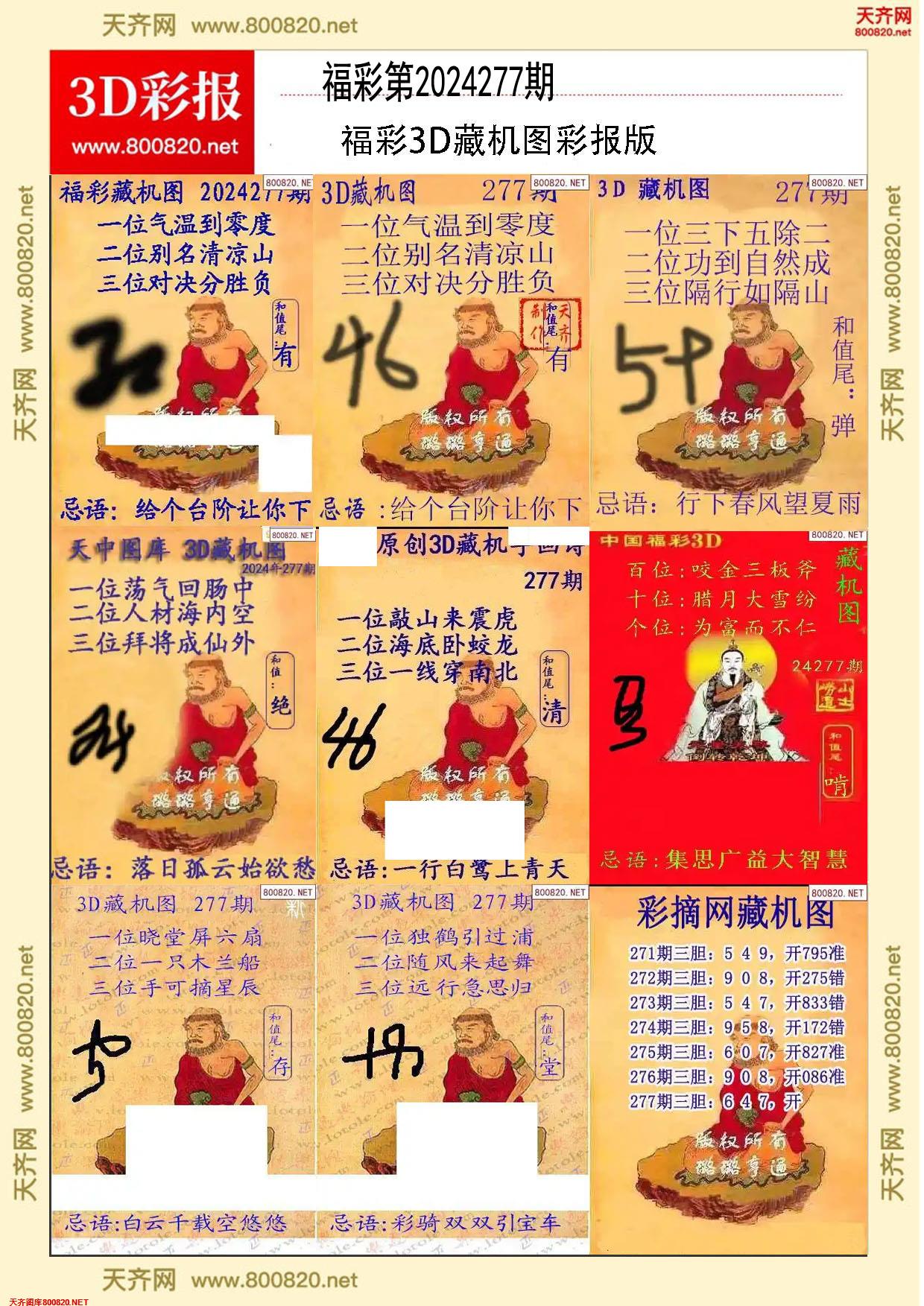 所有藏机图打印版