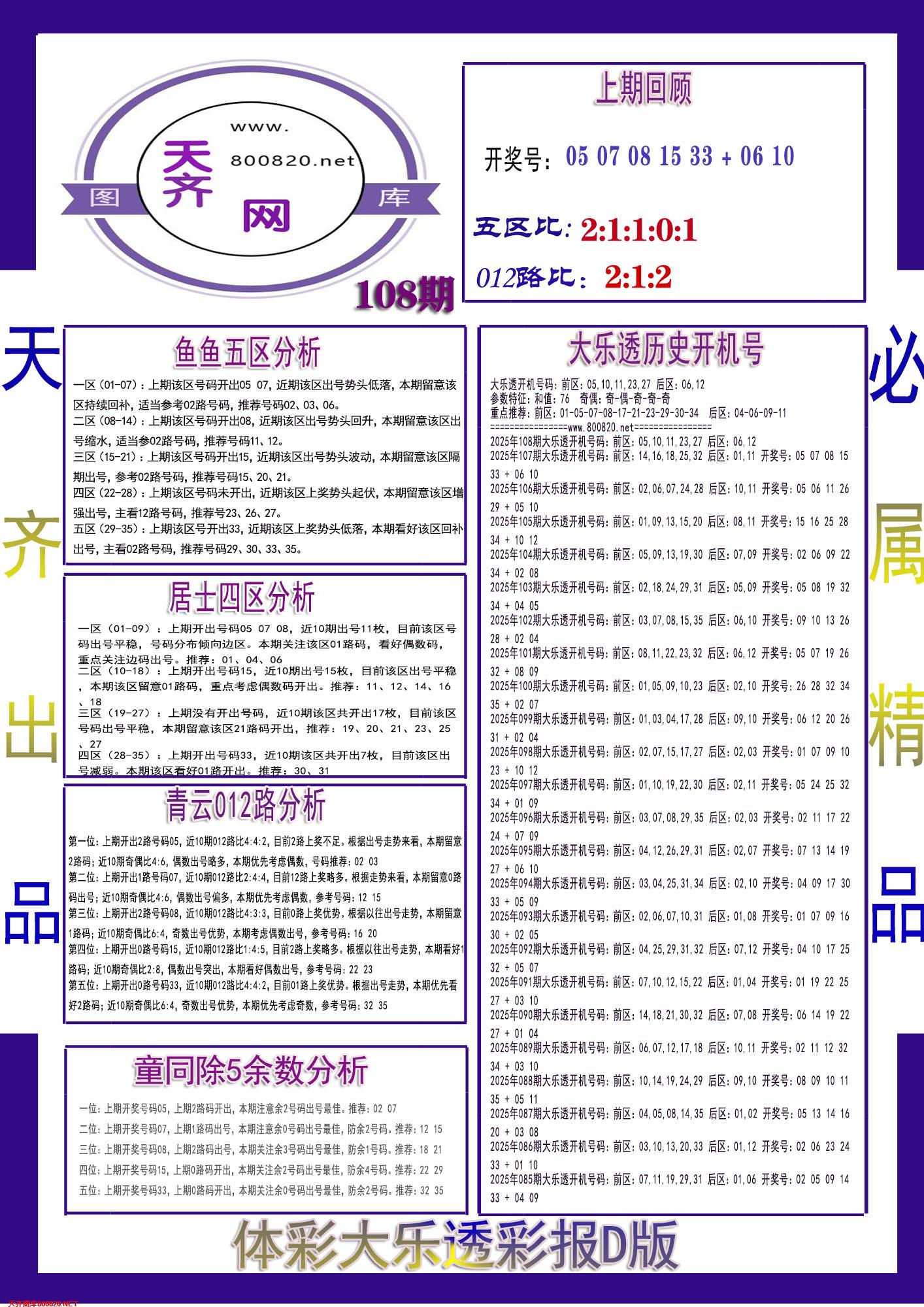 大乐透彩报D