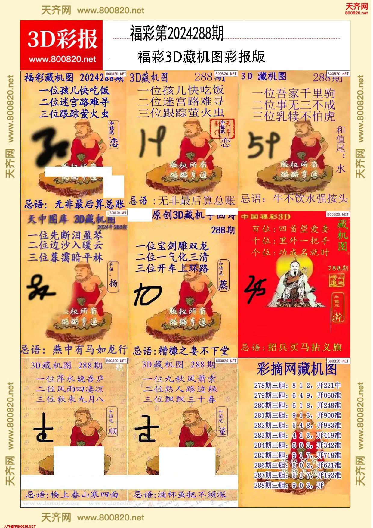 所有藏机图打印版