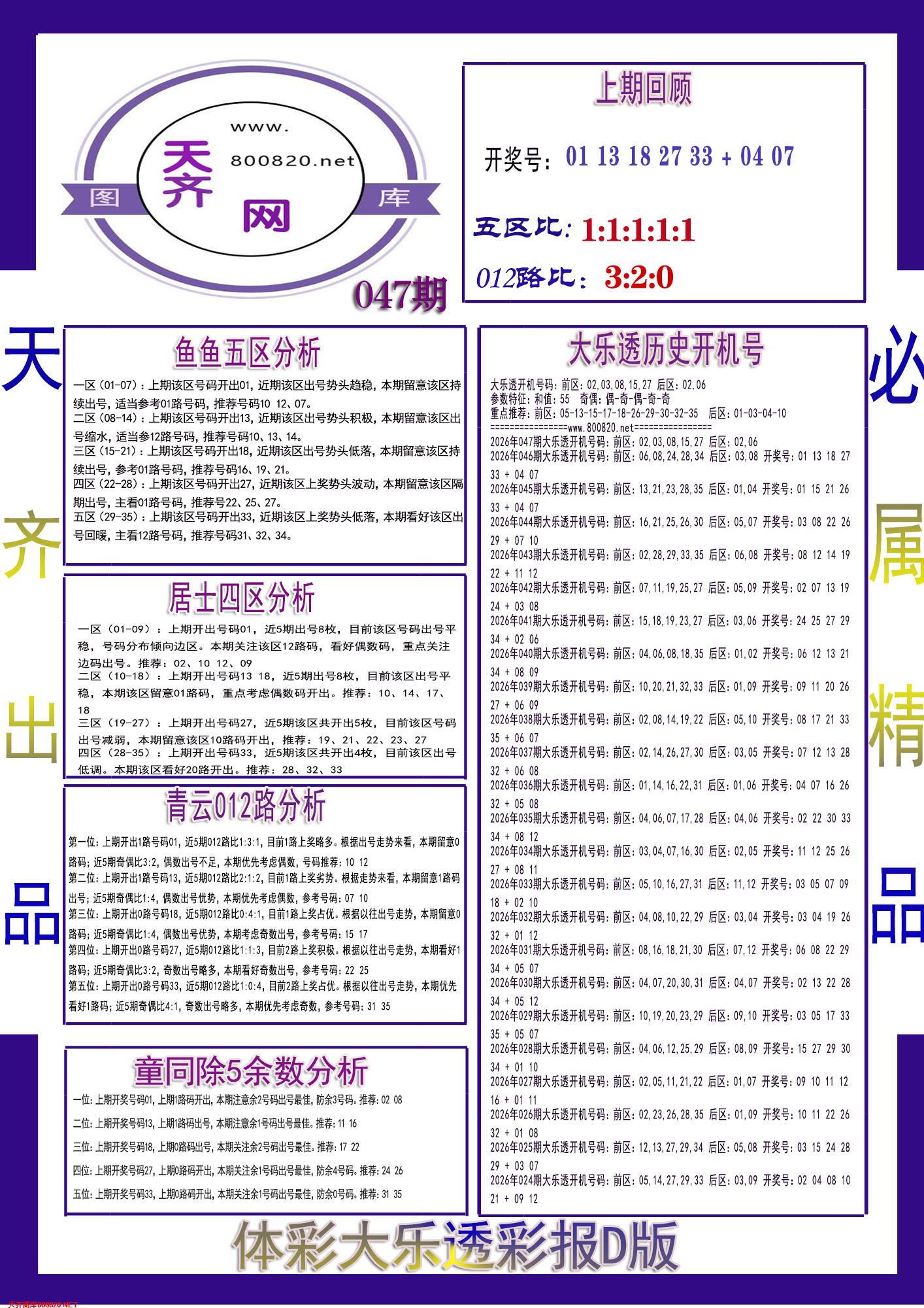 大乐透彩报D