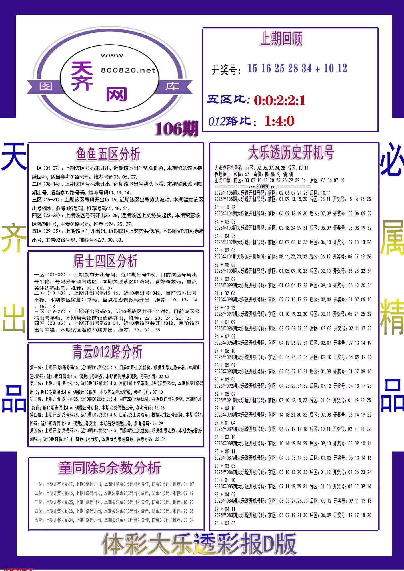 大乐透彩报D
