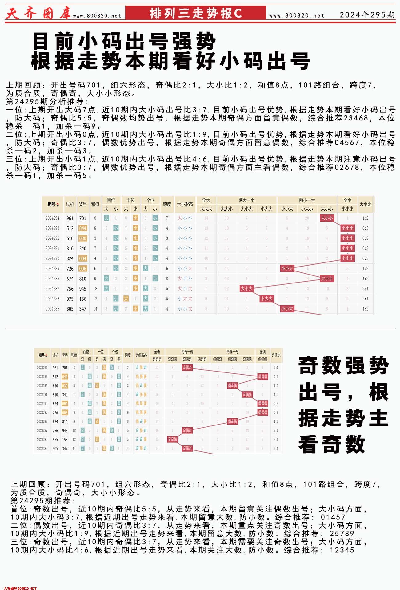 体彩排列三走势报C