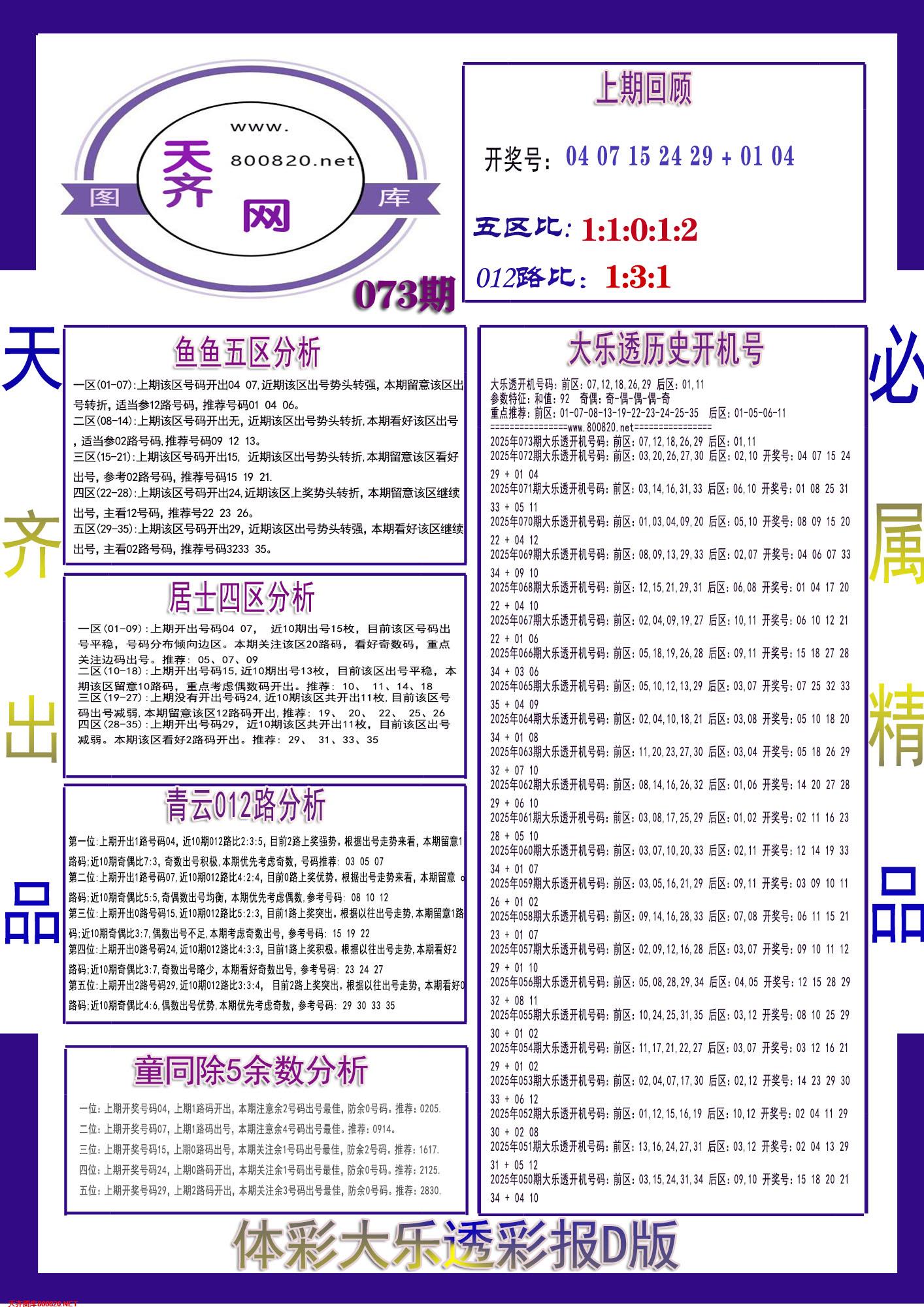 大乐透彩报D